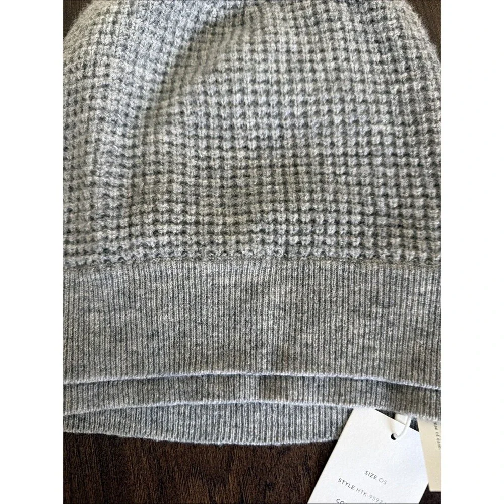 Vince Women's Cashmere wool Rolled Edge Beanie Soft & cozy Heather Gray One Size